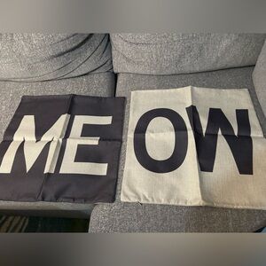 MEOW 😽 Pillow case covers - set of 2 NWT